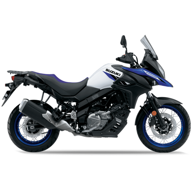 Suzuki dl650xt v-strom biely s doplnkami - M4-V-Strom650XT-color-whiteblue-1