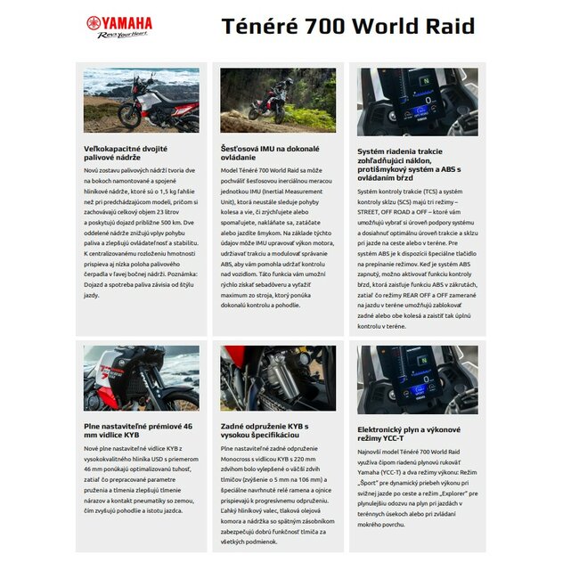 Yamaha ténéré 700 world raid - redline white - Snímka obrazovky 2026-03-25 140738