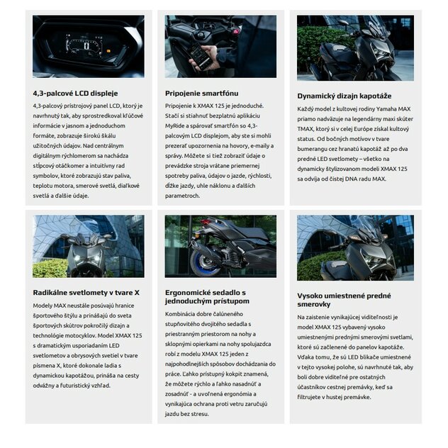 Kópia yamaha xmax 125  2025 tech kamo - Snímka obrazovky 2025-05-06 134855
