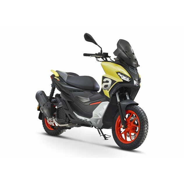 Aprilia sr gt 200 sport abs e5 yellow/black - 2021_Aprilia_SR_GT_200_giallo_cavalletto 3-4AntDX_bianco_1000_027